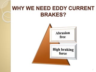 WHY WE NEED EDDY CURRENT
BRAKES?
7
 