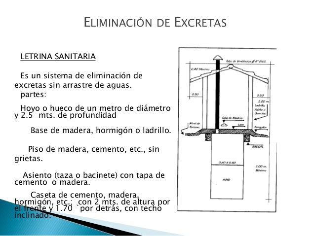 disposicion de escreta letrinas