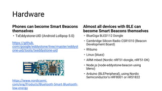 Some Bluetooth® Facts
• Bluetooth / BLE
is a wireless protocol
• Bluetooth uses UHF radio waves in
the ISM band from 2.4 t...