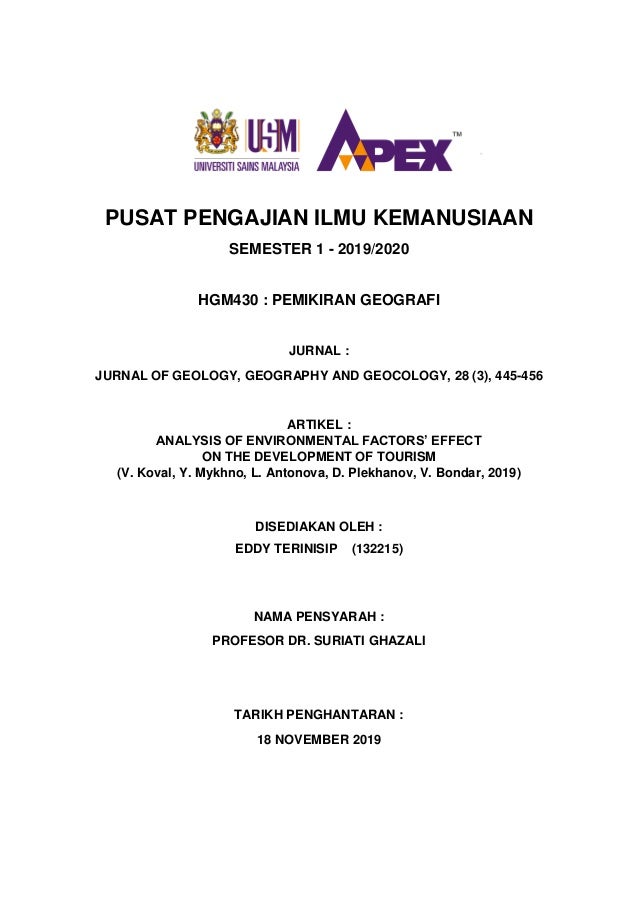 Ulasan Artikel Pendekatan Sains Ruang Dalam Pemikiran Geografi