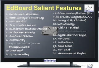 EdBoard Salient Features
 