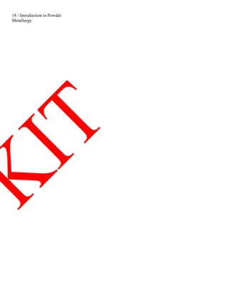 18 / Introduction to Powder
Metallurgy
 