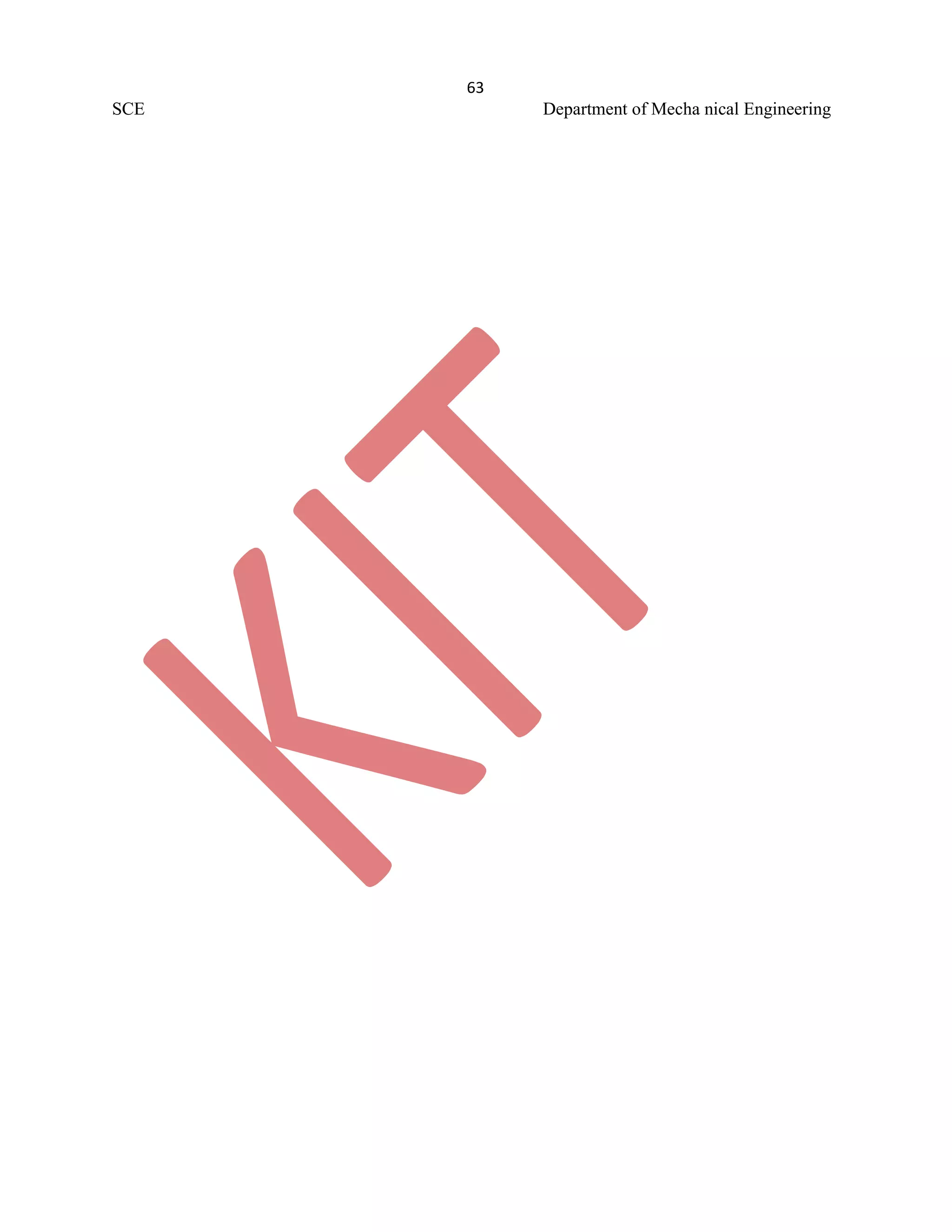 63
SCE Department of Mecha nical Engineering
 