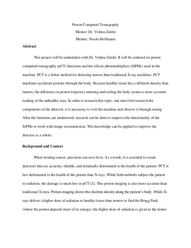 Proton Computed Tomography Proposal Linked In