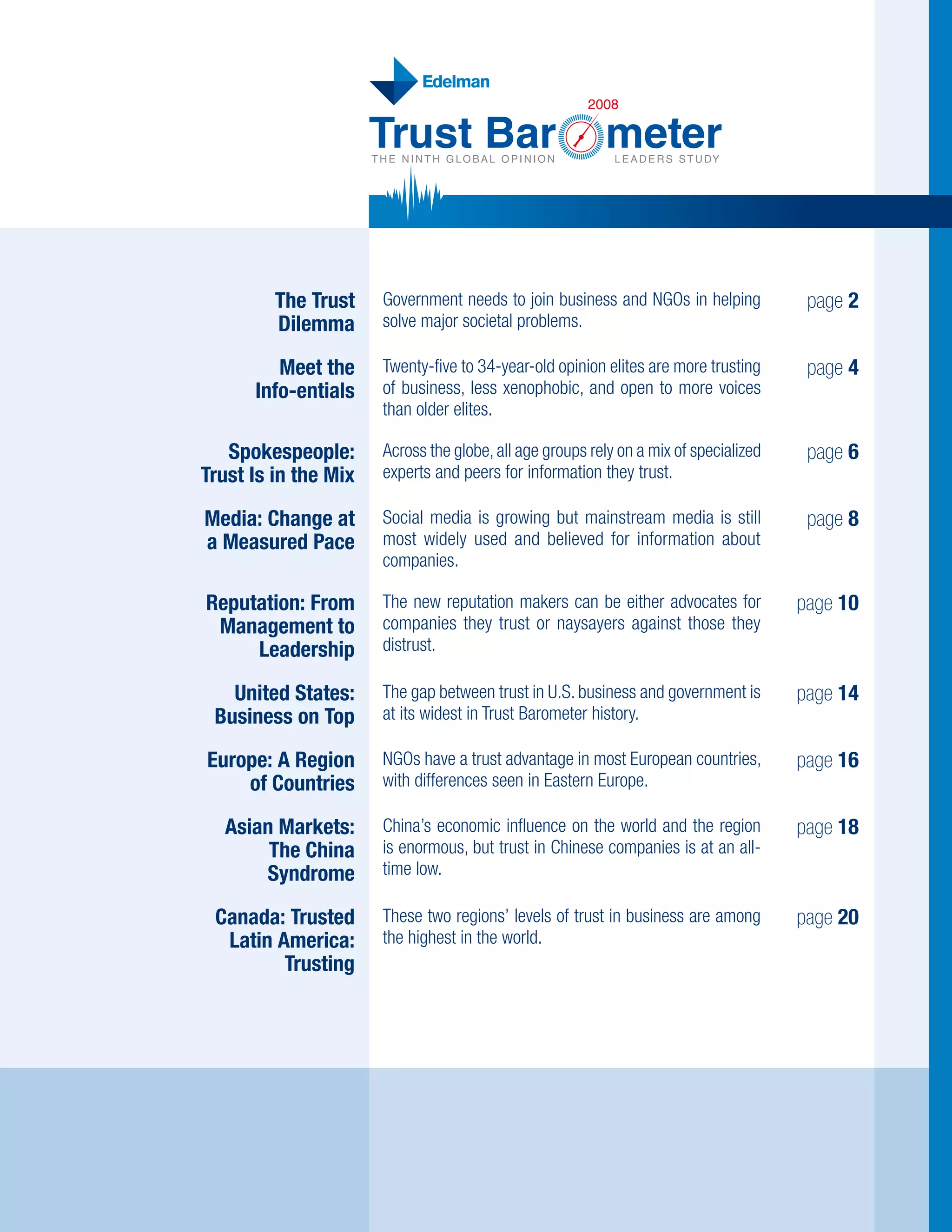 Edelman Trust Barometer 2008