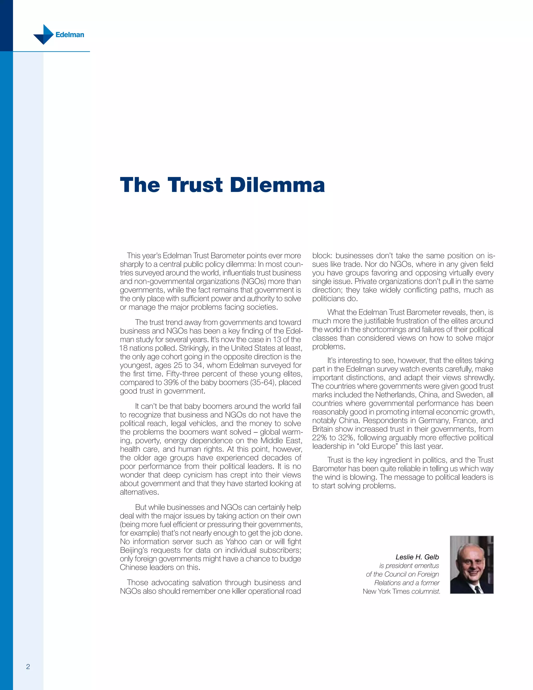 Edelman Trust Barometer 2008