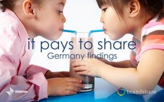 it pays to share
Germany findings

 