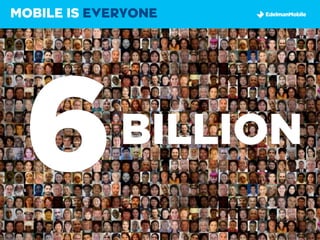 MOBILE IS EVERYONE




 6           BILLION
 