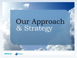 Our Approach
& Strategy


               1	
  
 