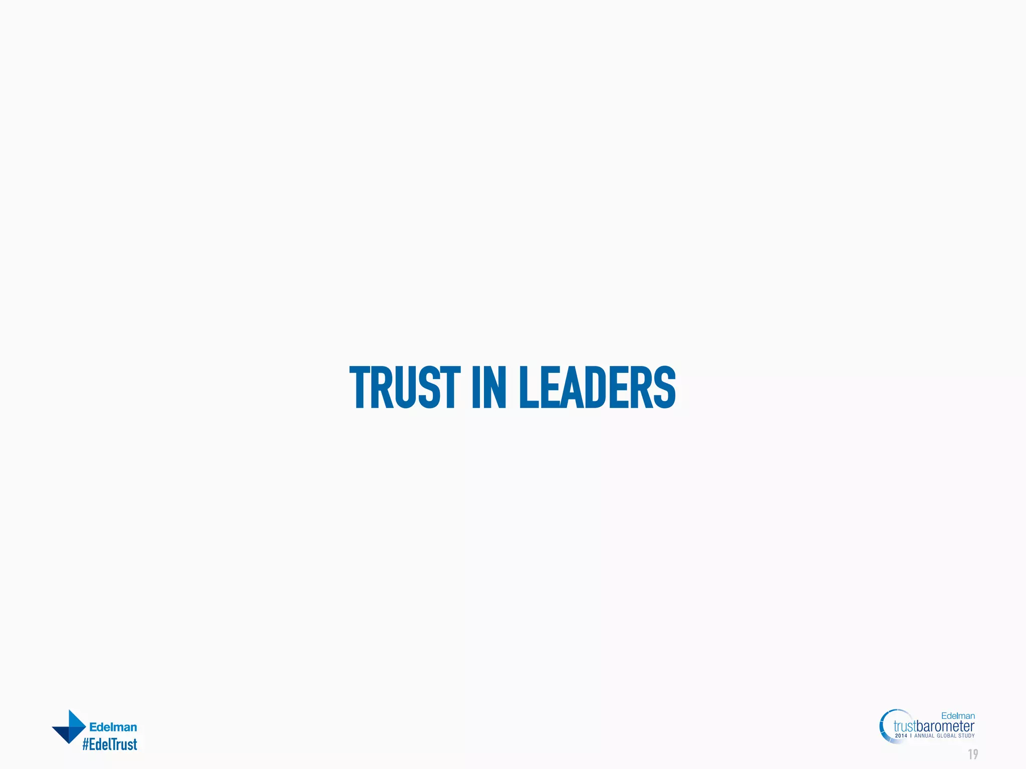 TRUST IN LEADERS

#EdelTrust

19

 