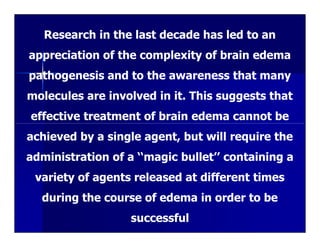 Thesis section: CNS edema