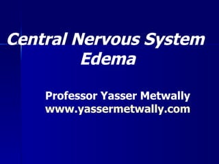 Central Nervous System  Edema Professor Yasser Metwally www.yassermetwally.com 