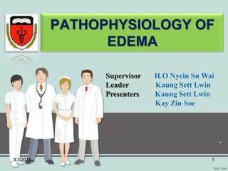 PATHOPHYSIOLOGY OF
                 EDEMA




                                .

8.3.2013                    1
 