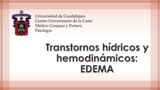 Universidad de Guadalajara 
Centro Universitario de la Costa 
Médico Cirujano y Partero 
Patología 
 