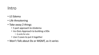 Edma Building Edema Pathophysiology | PPTX