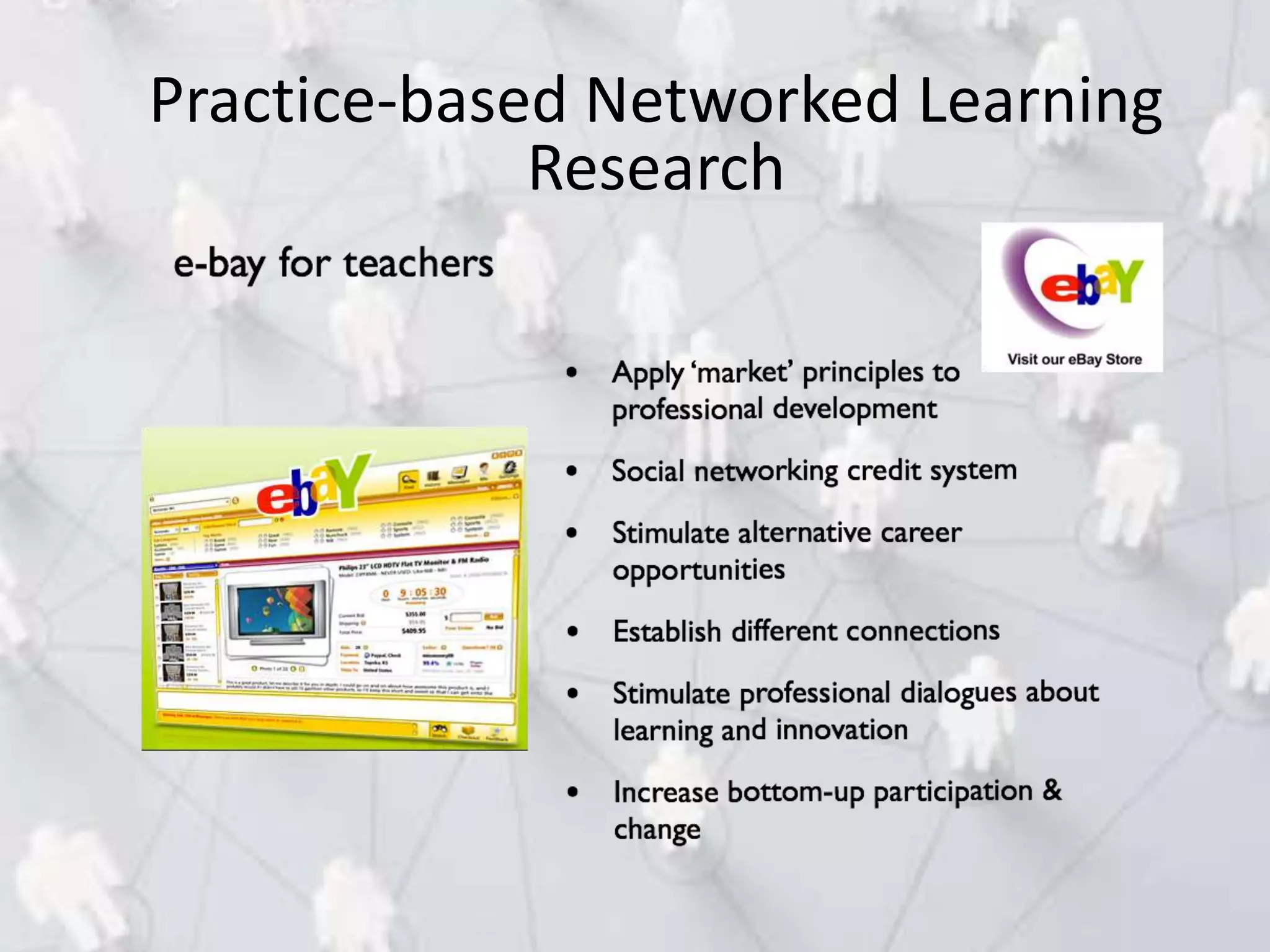 Practice-based Networked Learning
Research
 