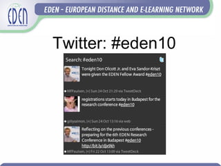 Twitter: #eden10
 
