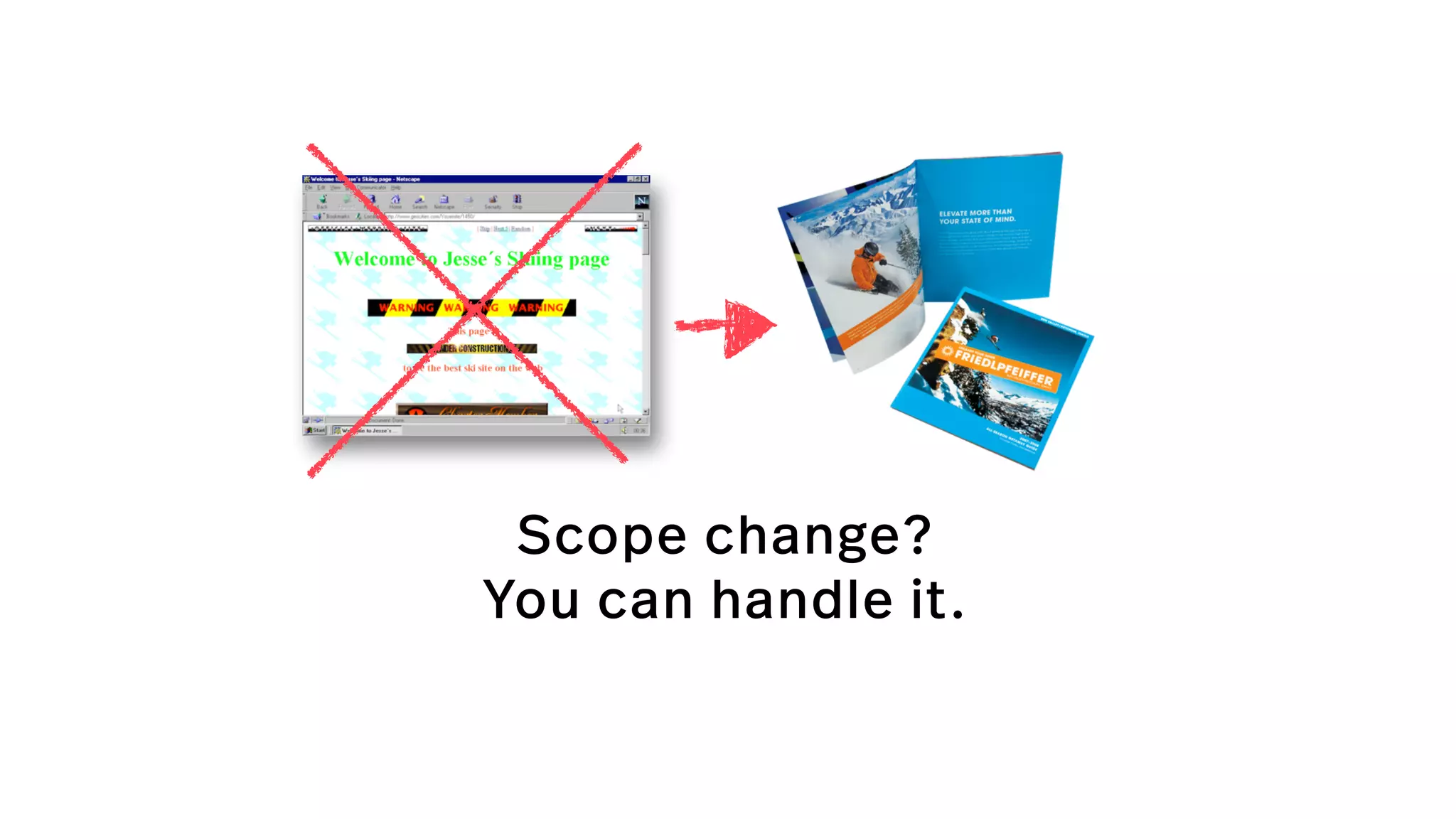 Scope change?
You can handle it.
 