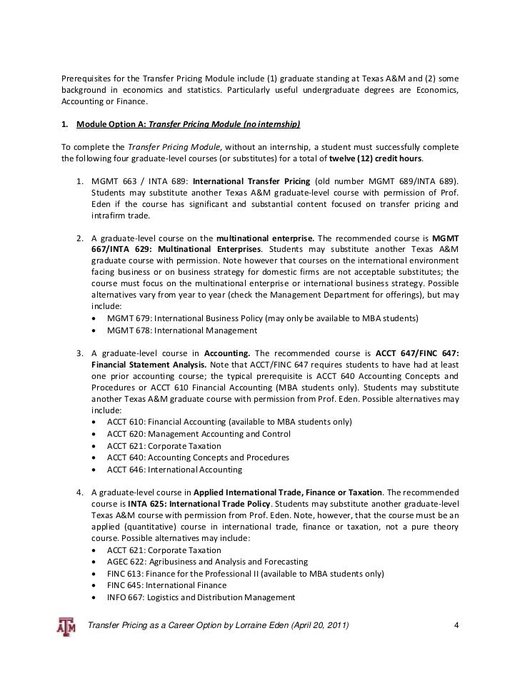 transfer pricing as a