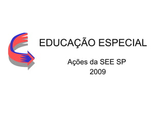 EDUCAÇÃO ESPECIAL Ações da SEE SP  2009 