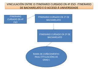 ITINERARIOS DE 2º CURSO DE BACHARELATO no IES FÉLIX MURIEL