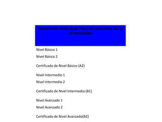 ENSINANZAS DE RÉXIME ESPECIALEE. DE MÚSICAEE. DE DANZAEE. DE ARTES PLÁSTICAS E DESEÑOEE. DE IDIOMASEE. DEPORTIVAS