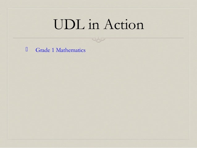 UDL in Math