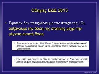 ΟΟδδηηγγίίεεςς ΕΕΔΔΕΕ 22001133 
• ΕΕφφόόσσοονν δδεενν ππεεττυυχχααίίννοουυμμεε ττοονν σσττόόχχοο ττηηςς LLDDLL 
ααυυξξάάννοουυμμεε ττηηνν δδόόσσηη ττηηςς σσττααττίίννηηςς μμέέχχρριι ττηηνν 
μμέέγγιισσττηη ααννεεκκττήή δδόόσσηη 
Οδηγίες ΕΔΕ 2013 
 