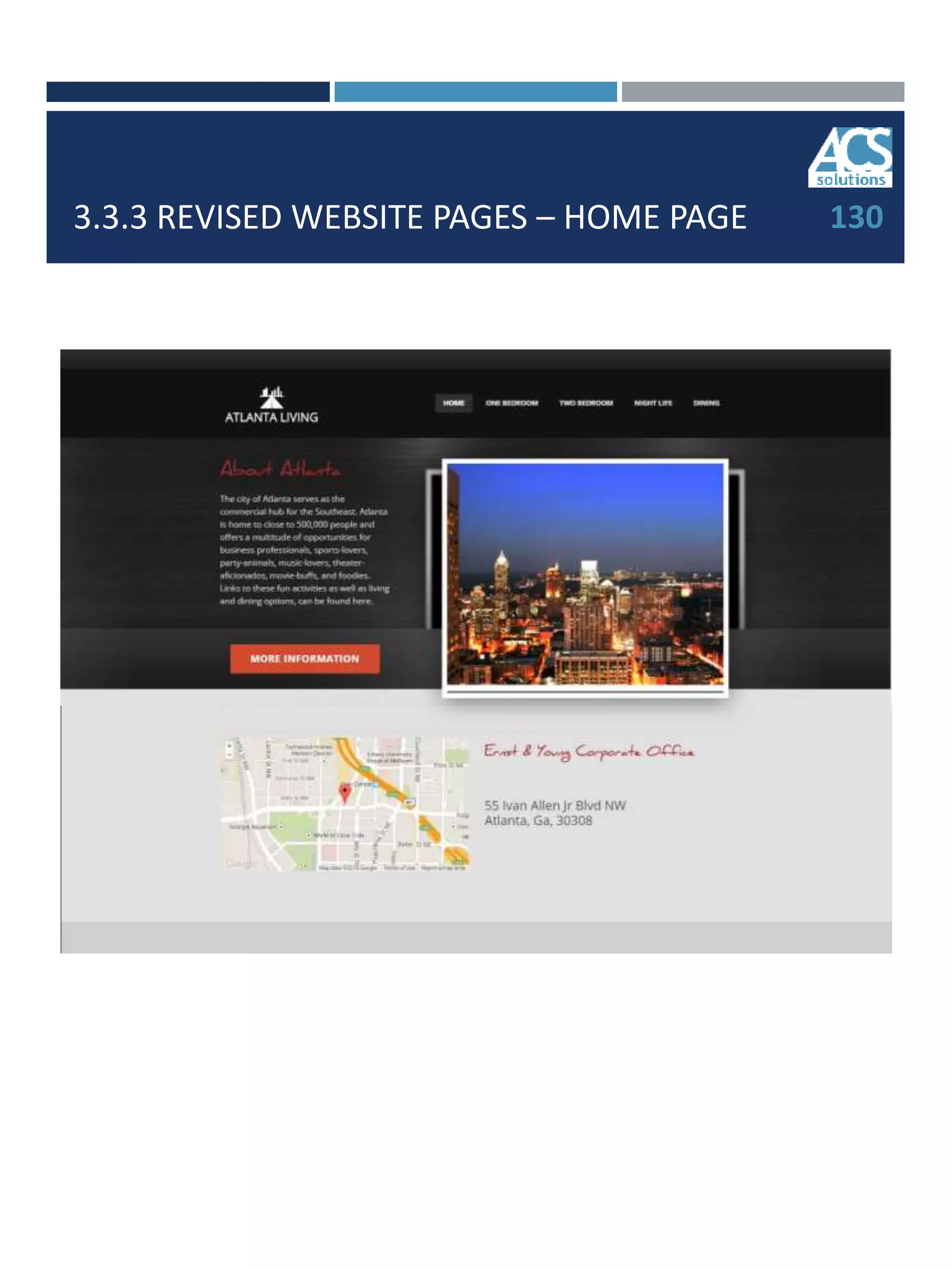 3.3.3 REVISED WEBSITE PAGES – HOME PAGE 130
 
