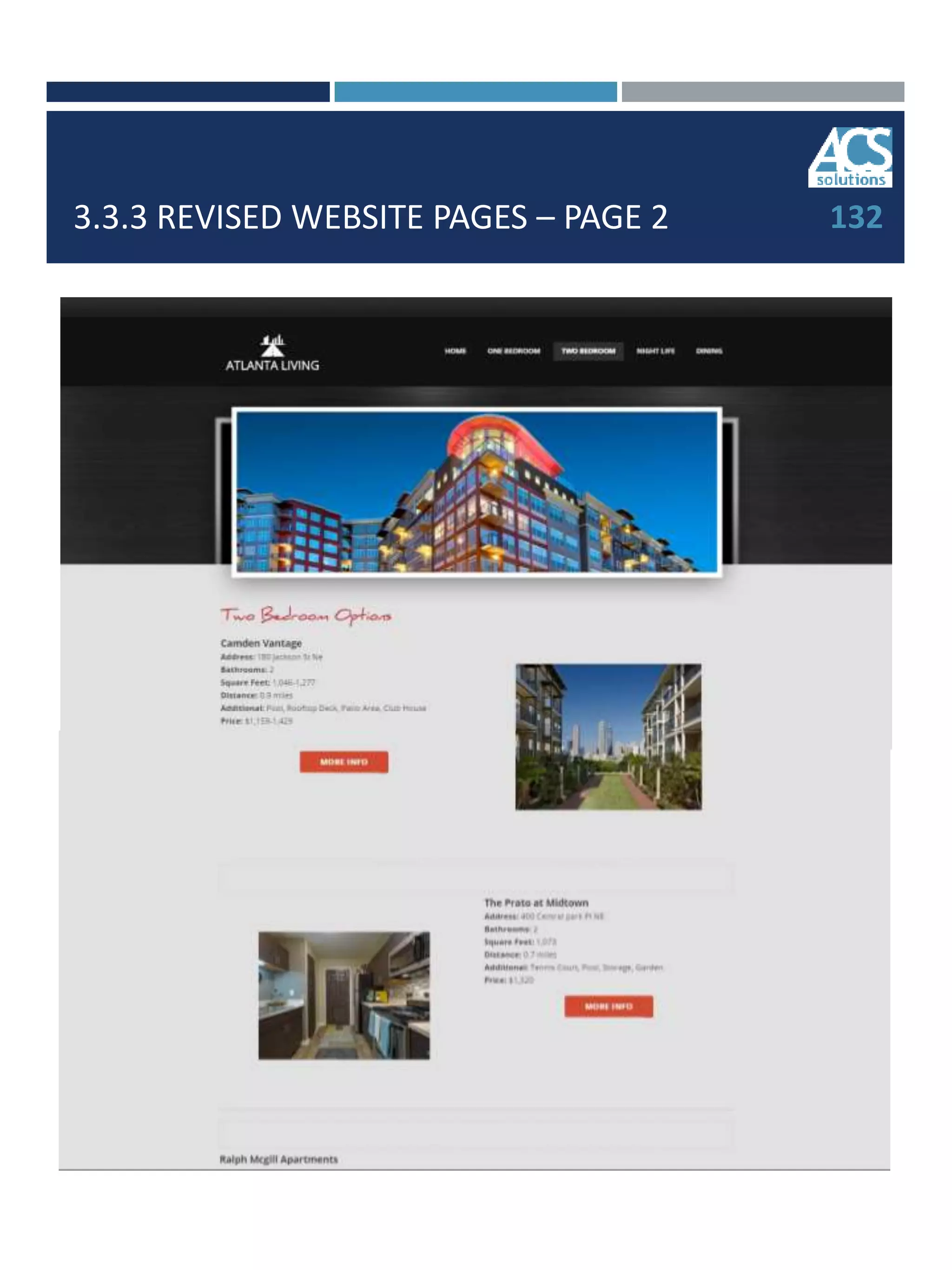 3.3.3 REVISED WEBSITE PAGES – PAGE 2 132
 