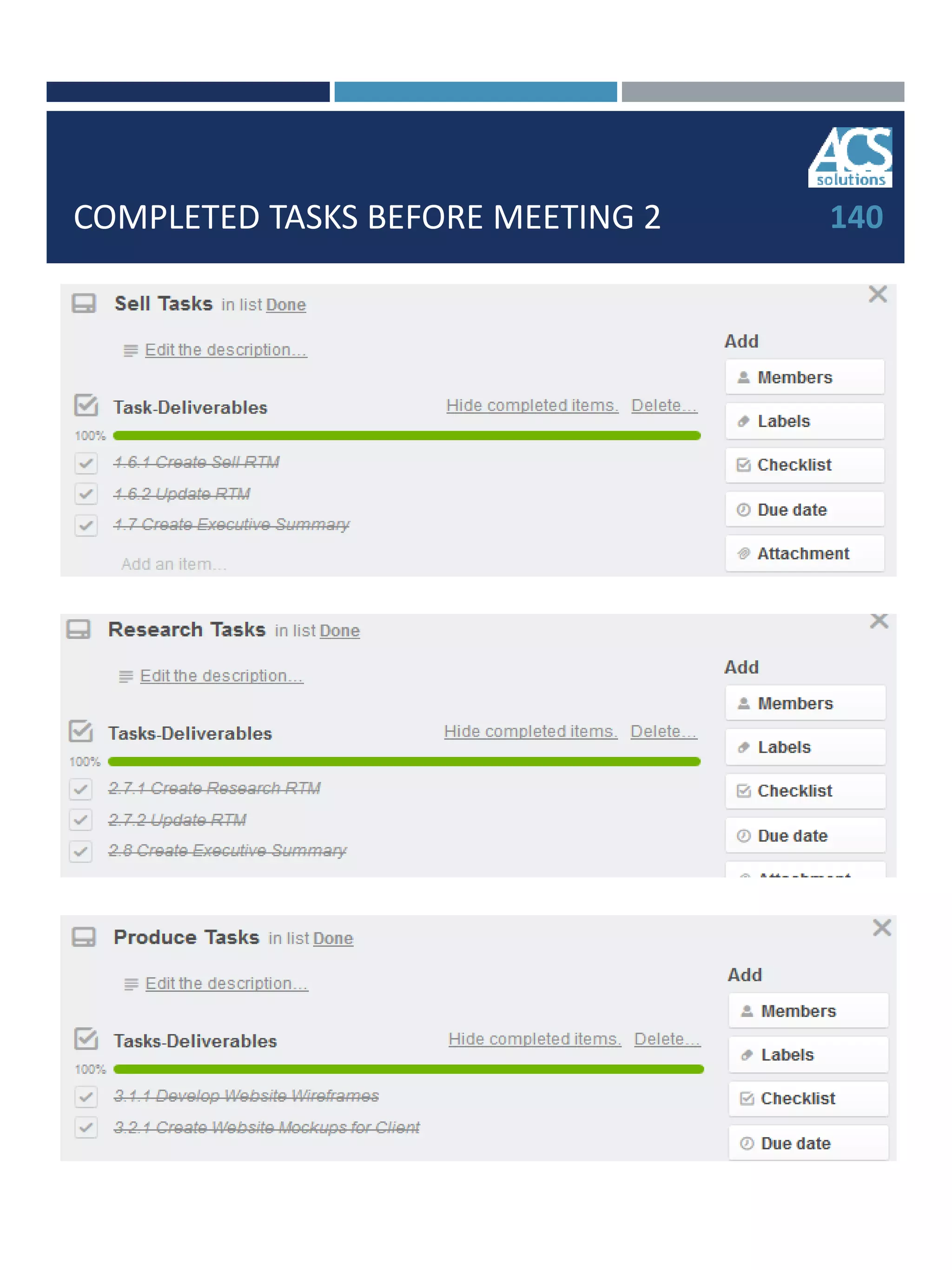 COMPLETED TASKS BEFORE MEETING 2 140
 