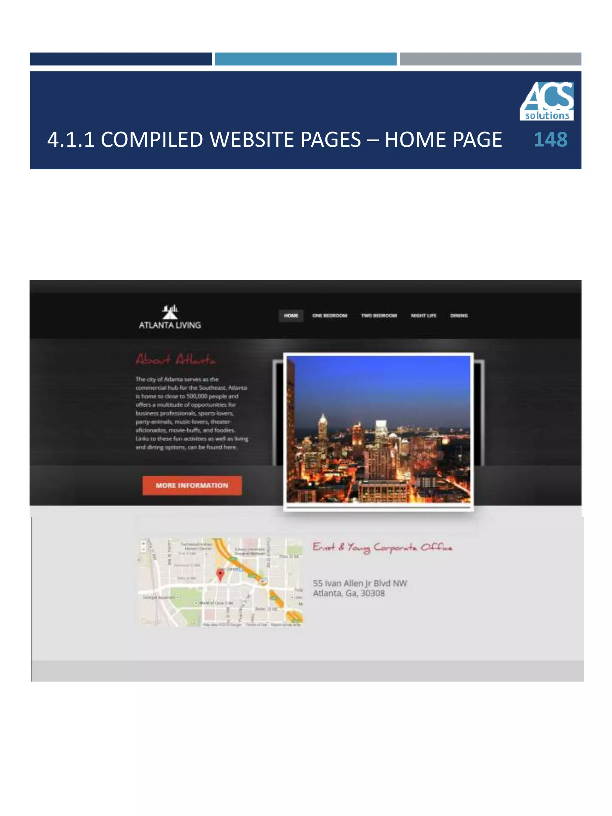 4.1.1 COMPILED WEBSITE PAGES – HOME PAGE 148
 