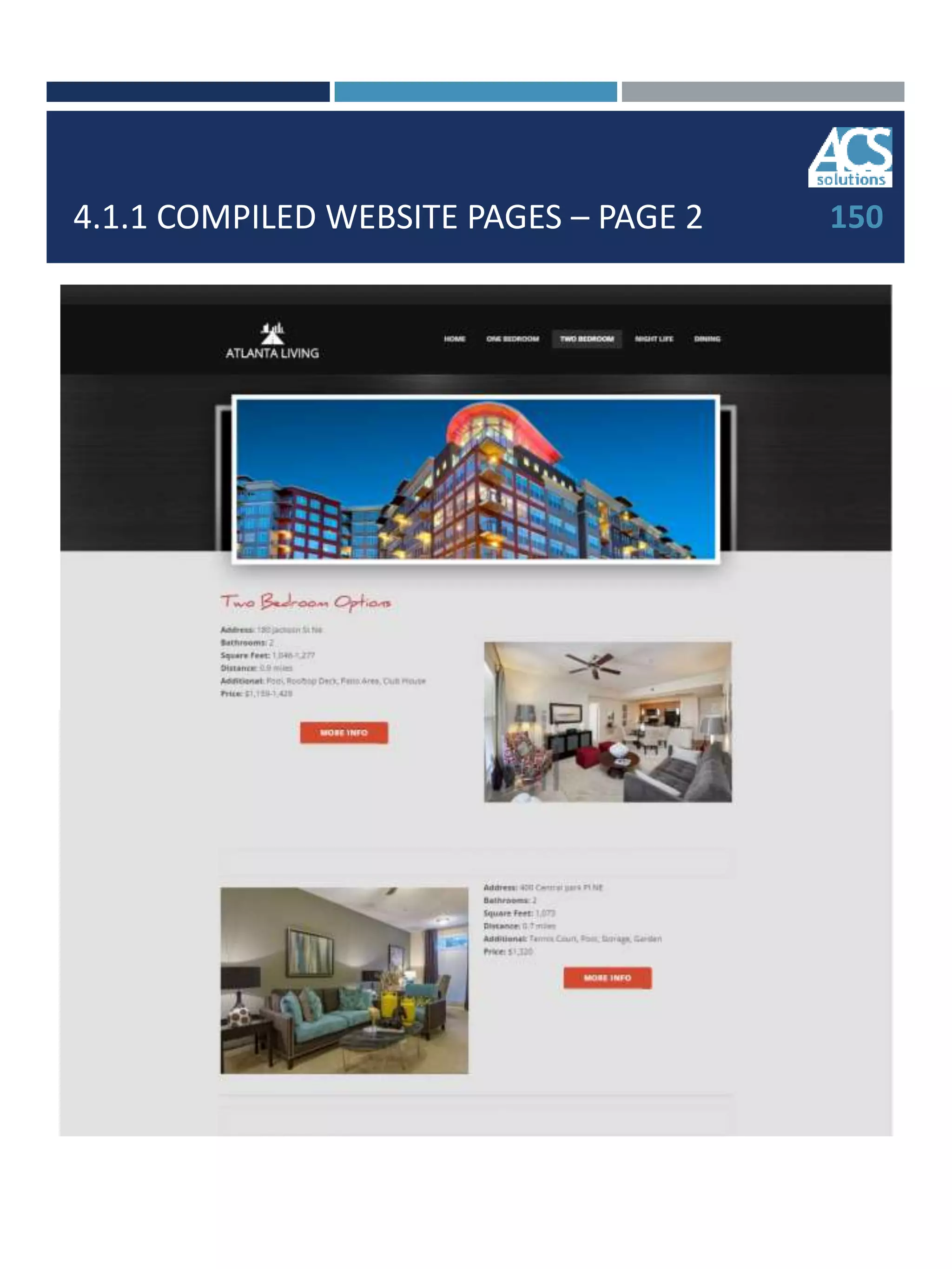 4.1.1 COMPILED WEBSITE PAGES – PAGE 2 150
 
