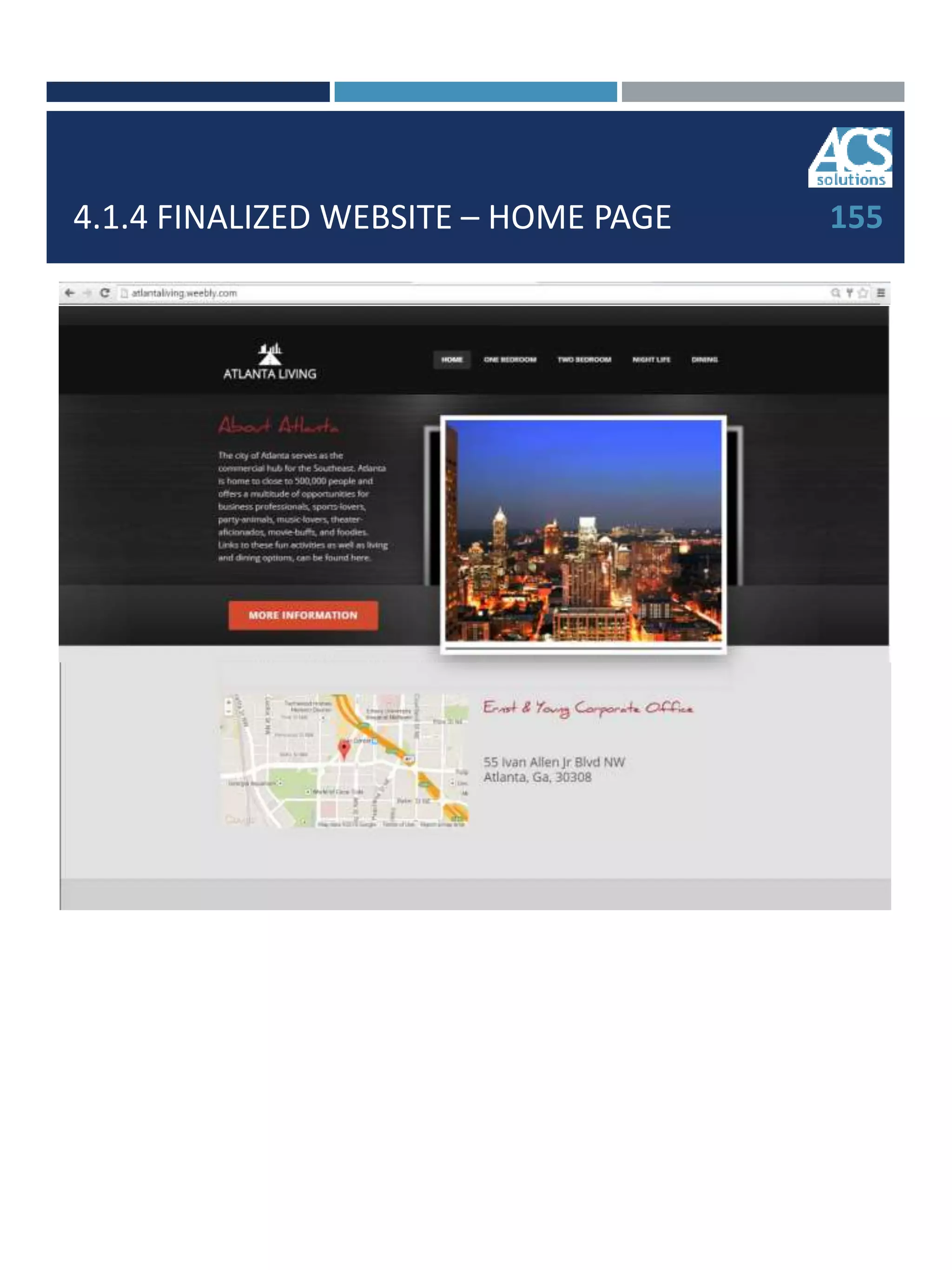 4.1.4 FINALIZED WEBSITE – HOME PAGE 155
 