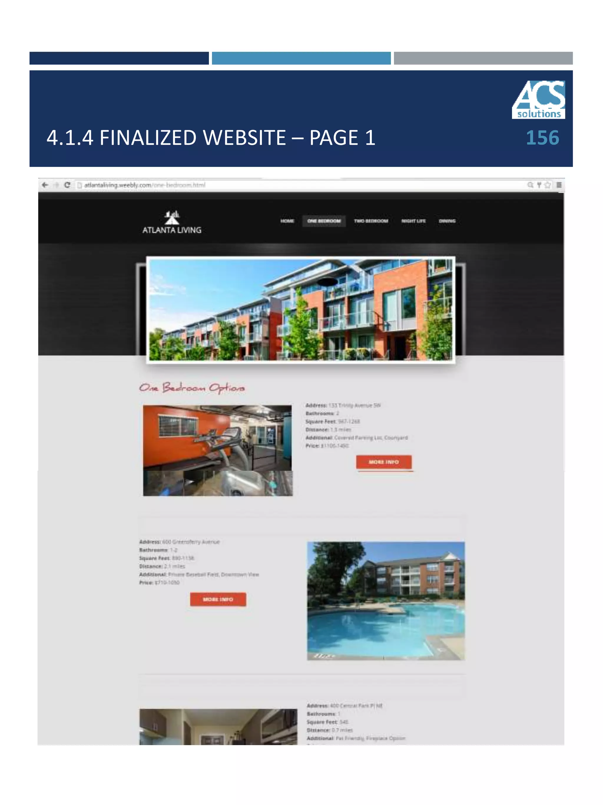 4.1.4 FINALIZED WEBSITE – PAGE 1 156
 