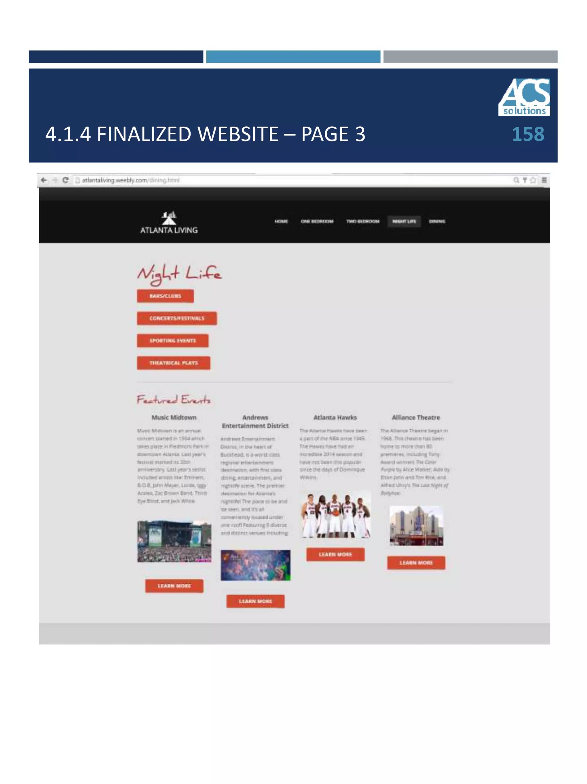 4.1.4 FINALIZED WEBSITE – PAGE 3 158
 