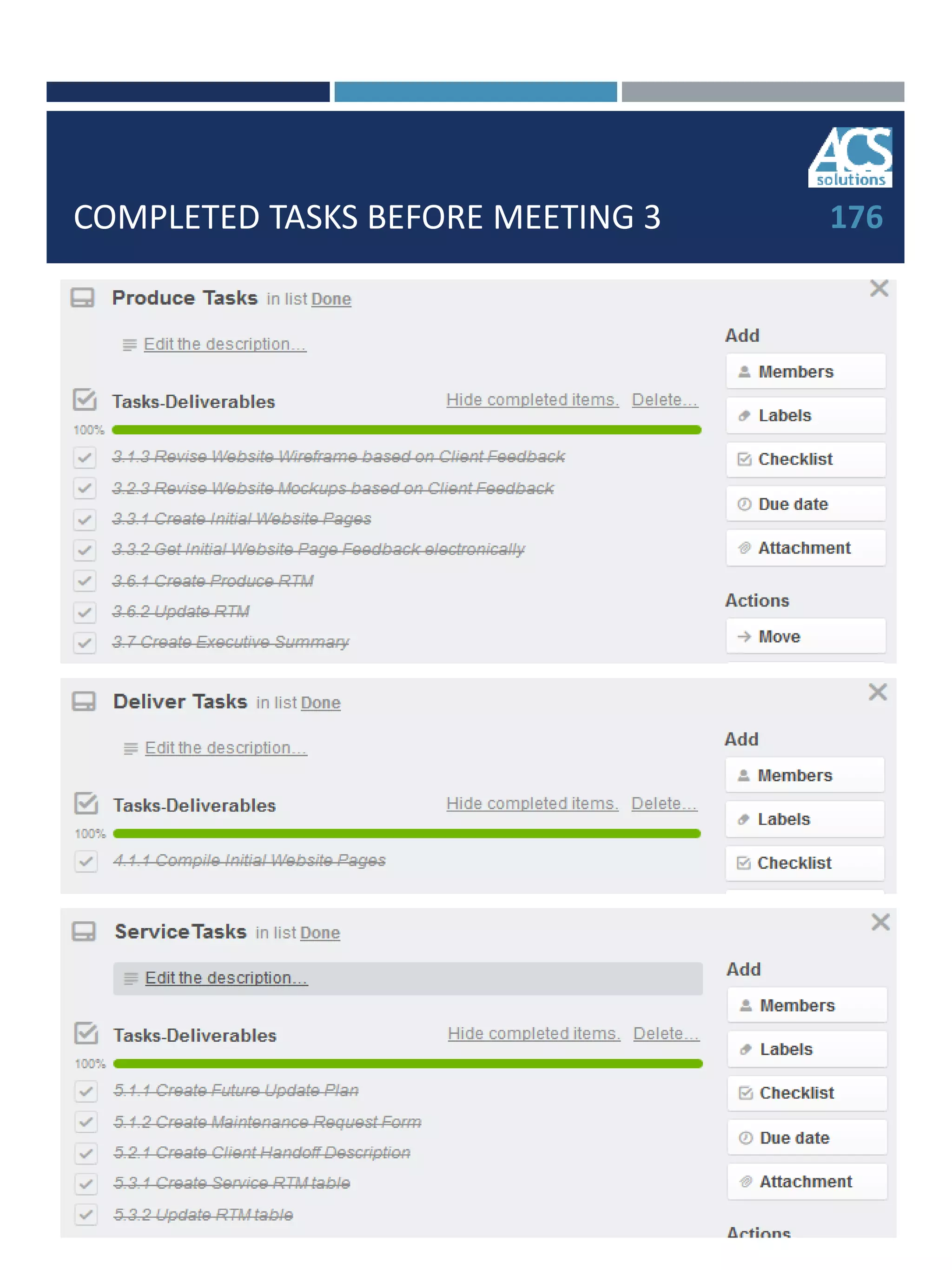 COMPLETED TASKS BEFORE MEETING 3 176
 