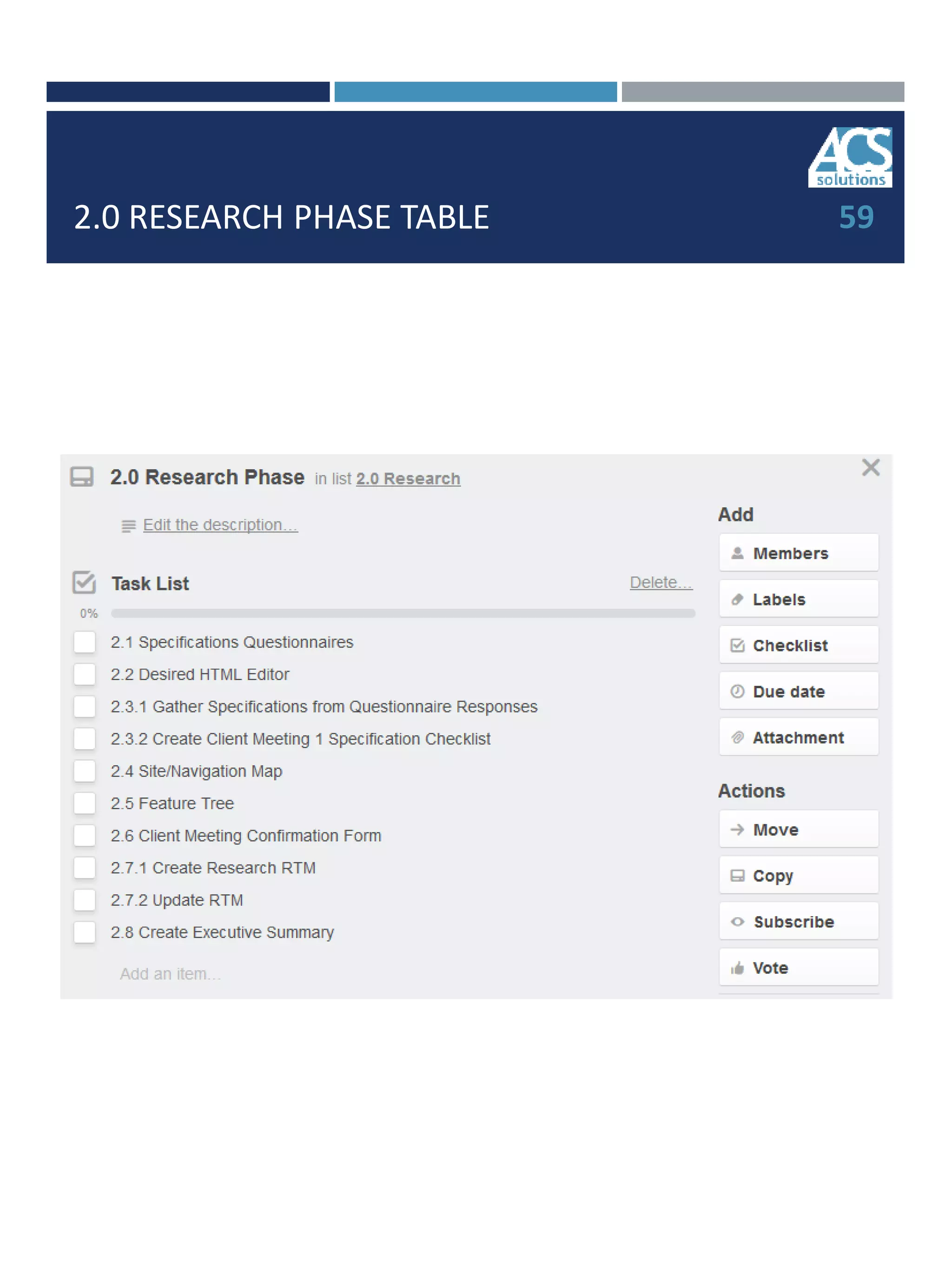 2.0 RESEARCH PHASE TABLE 59
 