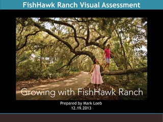 FishHawk Ranch Visual Assessment
Prepared by Mark Loeb
12.19.2013
 