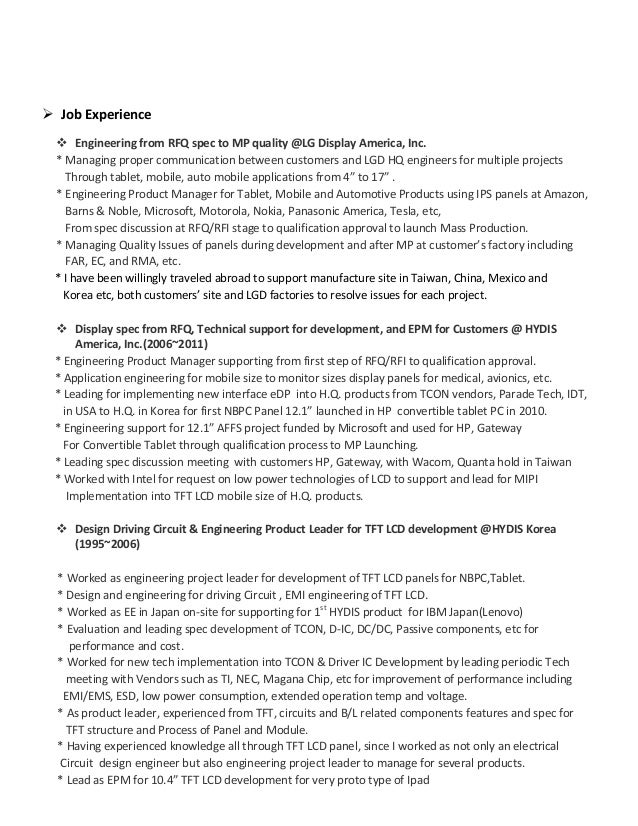 Doc engineer job resume smt