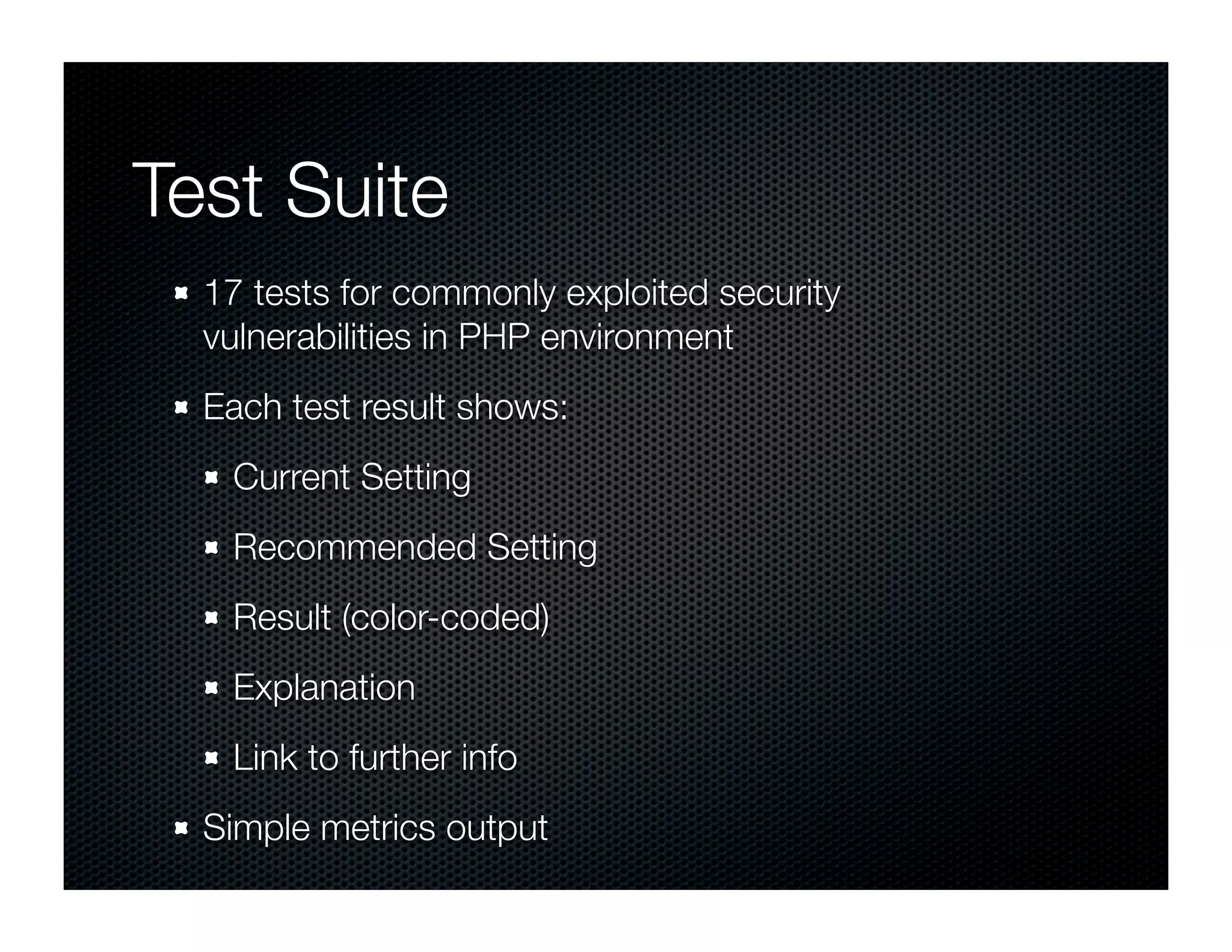Securing the PHP Environment with PHPSecInfo