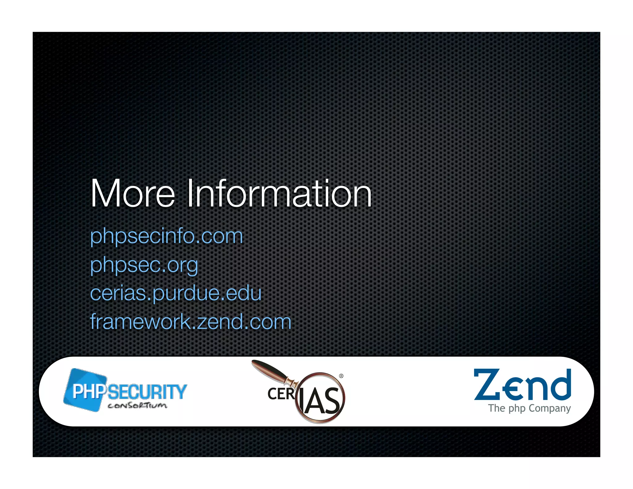Securing the PHP Environment with PHPSecInfo