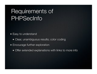 Securing the PHP Environment with PHPSecInfo