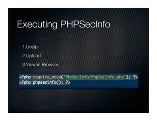 Securing the PHP Environment with PHPSecInfo