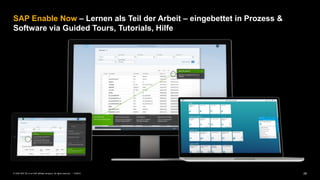 29PUBLIC© 2020 SAP SE or an SAP affiliate company. All rights reserved. ǀ
SAP Enable Now – Lernen als Teil der Arbeit – eingebettet in Prozess &
Software via Guided Tours, Tutorials, Hilfe
 