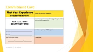 Commitment Card
Ed Futures & the First Year Experience 19
 