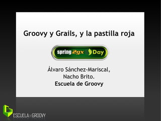 Groovy y Grails, y la pastilla roja



       Álvaro Sánchez-Mariscal,
             Nacho Brito.
          Escuela de Groovy
 