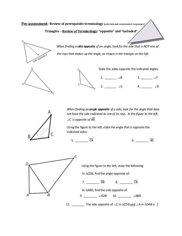 Triangle Inequality Theorem: Activities and Assessment Methods