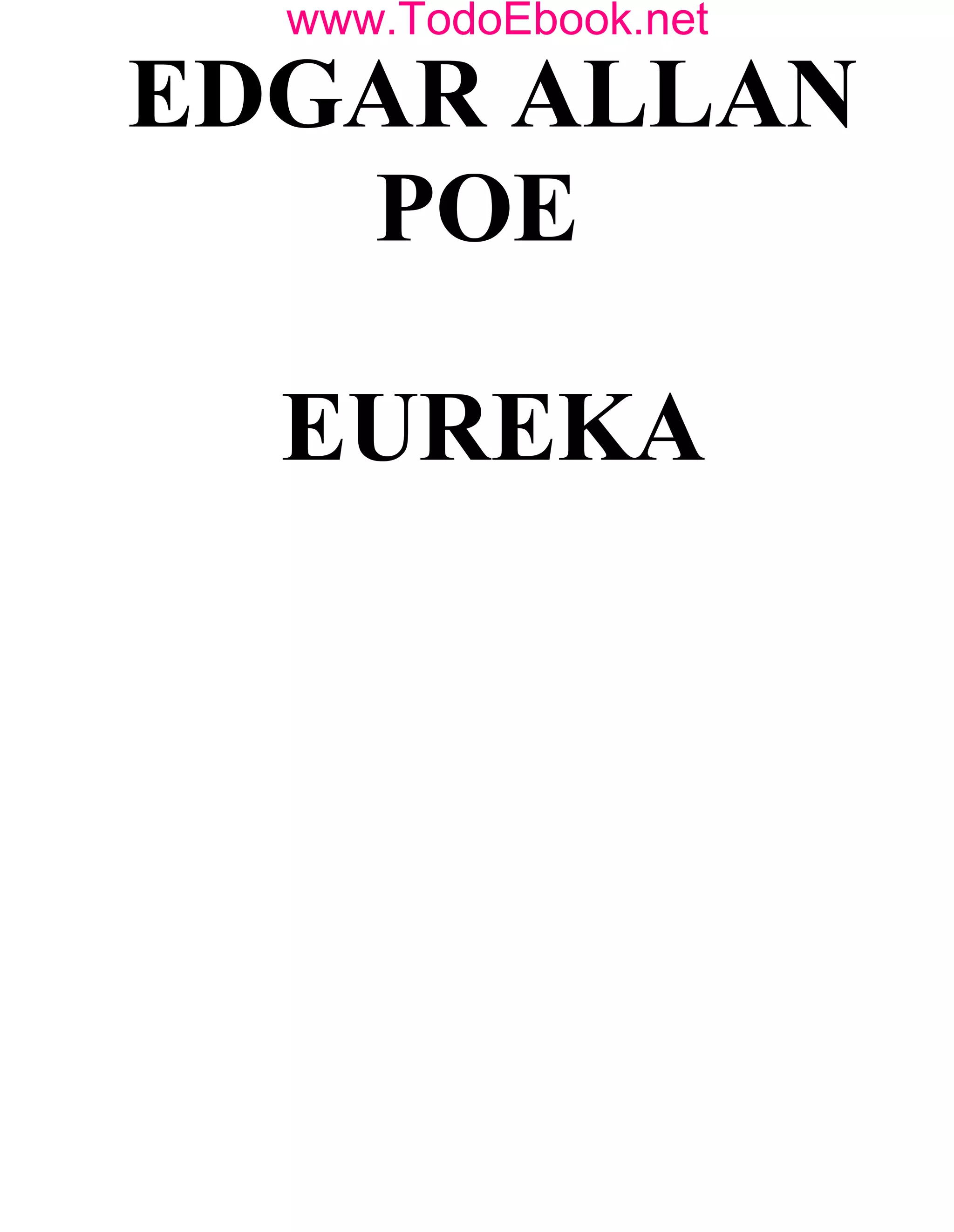 Edgar allan poe eureka v1.0 PDF