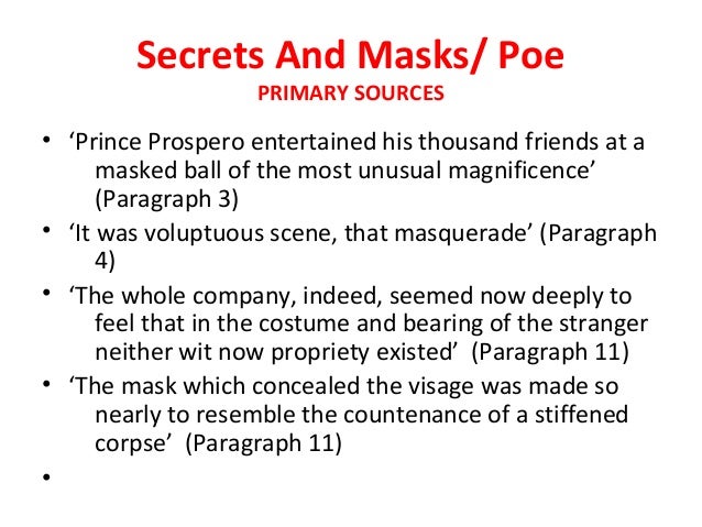 Edgar Allan Poe S The Masque Of The Red Death Back Up